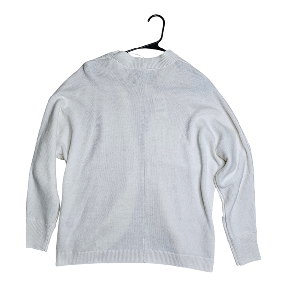 JM Collection: White Sparkling Sequin Sweater Cardigan Jacket ~NWT!! - Picture 6 of 8